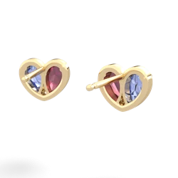 Tanzanite 'Our Heart' 14K Yellow Gold earrings E5072