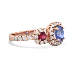 Tanzanite Regal Halo 14K Rose Gold ring R5350