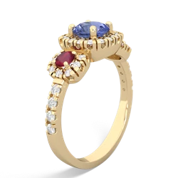 Tanzanite Regal Halo 14K Yellow Gold ring R5350