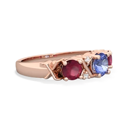 Tanzanite Hugs And Kisses 14K Rose Gold ring R5016