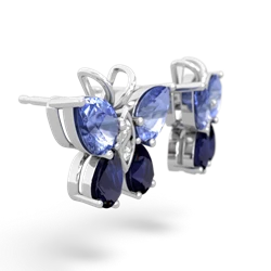 Tanzanite Butterfly 14K White Gold earrings E2215