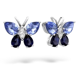 Tanzanite Butterfly 14K White Gold earrings E2215