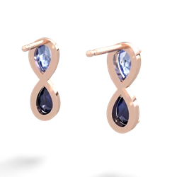 Tanzanite Infinity 14K Rose Gold earrings E5050