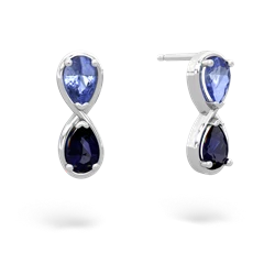 Tanzanite Infinity 14K White Gold earrings E5050