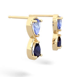 Tanzanite Infinity 14K Yellow Gold earrings E5050