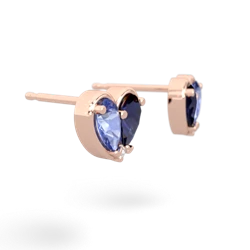 Tanzanite 'Our Heart' 14K Rose Gold earrings E5072