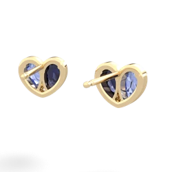 Tanzanite 'Our Heart' 14K Yellow Gold earrings E5072