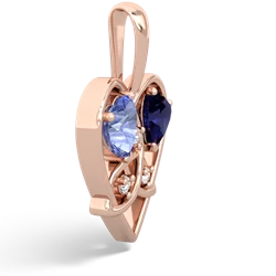 Tanzanite Celtic Trinity Heart 14K Rose Gold pendant P5331