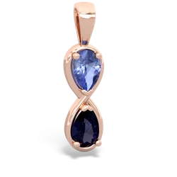 Tanzanite Infinity 14K Rose Gold pendant P5050