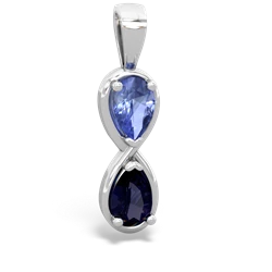 Tanzanite Infinity 14K White Gold pendant P5050