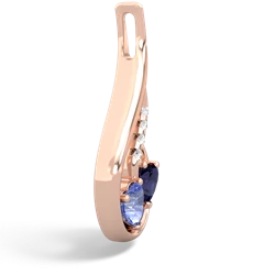 Tanzanite Keepsake Curves 14K Rose Gold pendant P5450