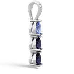 Tanzanite Dew Drops 14K White Gold pendant P2251