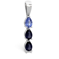 Tanzanite Dew Drops 14K White Gold pendant P2251