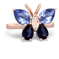 Tanzanite Butterfly 14K Rose Gold ring R2215