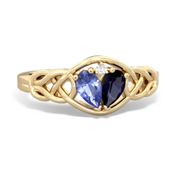 Tanzanite Celtic Love Knot 14K Yellow Gold ring R5420