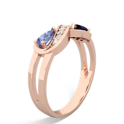 Tanzanite Diamond Infinity 14K Rose Gold ring R5390