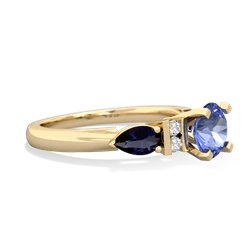 Tanzanite 6Mm Round Eternal Embrace Engagement 14K Yellow Gold ring R2005