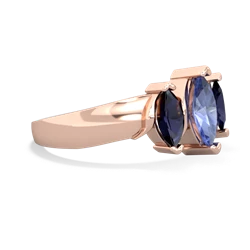 Tanzanite Three Peeks 14K Rose Gold ring R2433