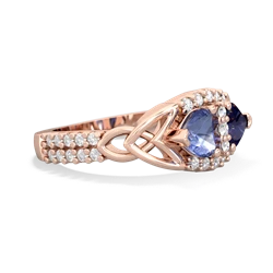 Tanzanite Sparkling Celtic Knot 14K Rose Gold ring R2645