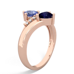 Tanzanite Heart To Heart 14K Rose Gold ring R2064