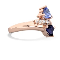 Tanzanite Heart To Heart 14K Rose Gold ring R2064