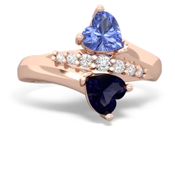 Tanzanite Heart To Heart 14K Rose Gold ring R2064