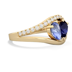 Tanzanite Nestled Heart Keepsake 14K Yellow Gold ring R5650