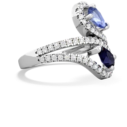 Tanzanite Diamond Dazzler 14K White Gold ring R3000