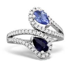 Tanzanite Diamond Dazzler 14K White Gold ring R3000