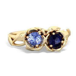 Tanzanite Rose Garden 14K Yellow Gold ring R5510