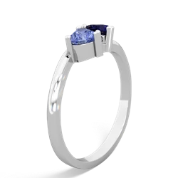 Tanzanite Sweethearts 14K White Gold ring R5260