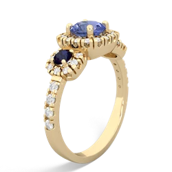 Tanzanite Regal Halo 14K Yellow Gold ring R5350