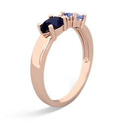 Tanzanite Pear Bowtie 14K Rose Gold ring R0865