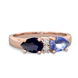 Tanzanite Pear Bowtie 14K Rose Gold ring R0865