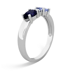 Tanzanite Pear Bowtie 14K White Gold ring R0865