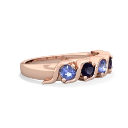 Tanzanite Anniversary Band 14K Rose Gold ring R2089