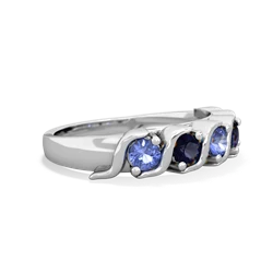 Tanzanite Anniversary Band 14K White Gold ring R2089