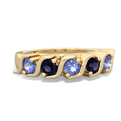 Tanzanite Anniversary Band 14K Yellow Gold ring R2089