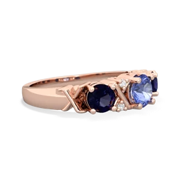 Tanzanite Hugs And Kisses 14K Rose Gold ring R5016