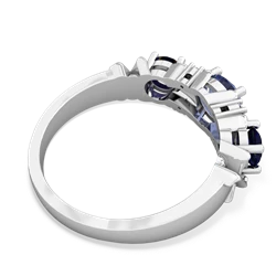 Tanzanite Hugs And Kisses 14K White Gold ring R5016