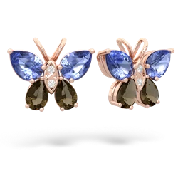 Tanzanite Butterfly 14K Rose Gold earrings E2215