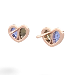 Tanzanite 'Our Heart' 14K Rose Gold earrings E5072