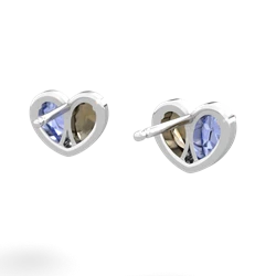 Tanzanite 'Our Heart' 14K White Gold earrings E5072