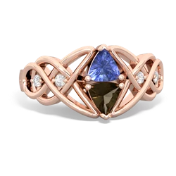 Tanzanite Keepsake Celtic Knot 14K Rose Gold ring R5300