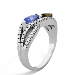 Tanzanite Diamond Rivers 14K White Gold ring R3070