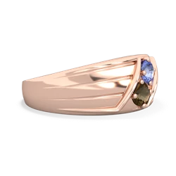 Tanzanite Men's Streamline 14K Rose Gold ring R0460