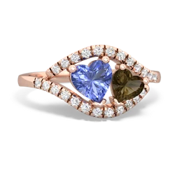 Tanzanite Mother And Child 14K Rose Gold ring R3010