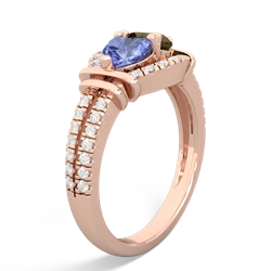 Tanzanite Art-Deco Keepsake 14K Rose Gold ring R5630