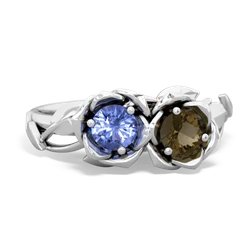 Tanzanite Rose Garden 14K White Gold ring R5510