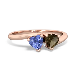 Tanzanite Sweethearts 14K Rose Gold ring R5260